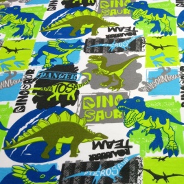Трикотаж Интерлок Динозавры