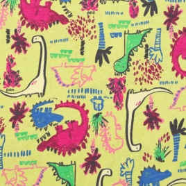 Трикотаж Кулирка Динозавры
