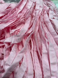 Резинка Декоративная ш. 11 мм. Двойная Фестоны Нежно розовая