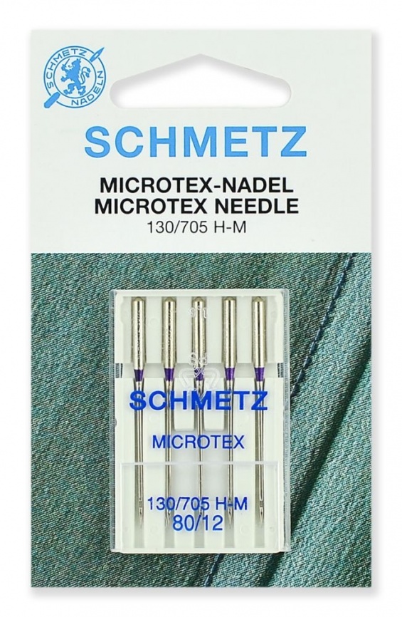 Иглы Schmetz 130/705 H-M №80 Микротекс (особо острые) 5 шт. фото 1