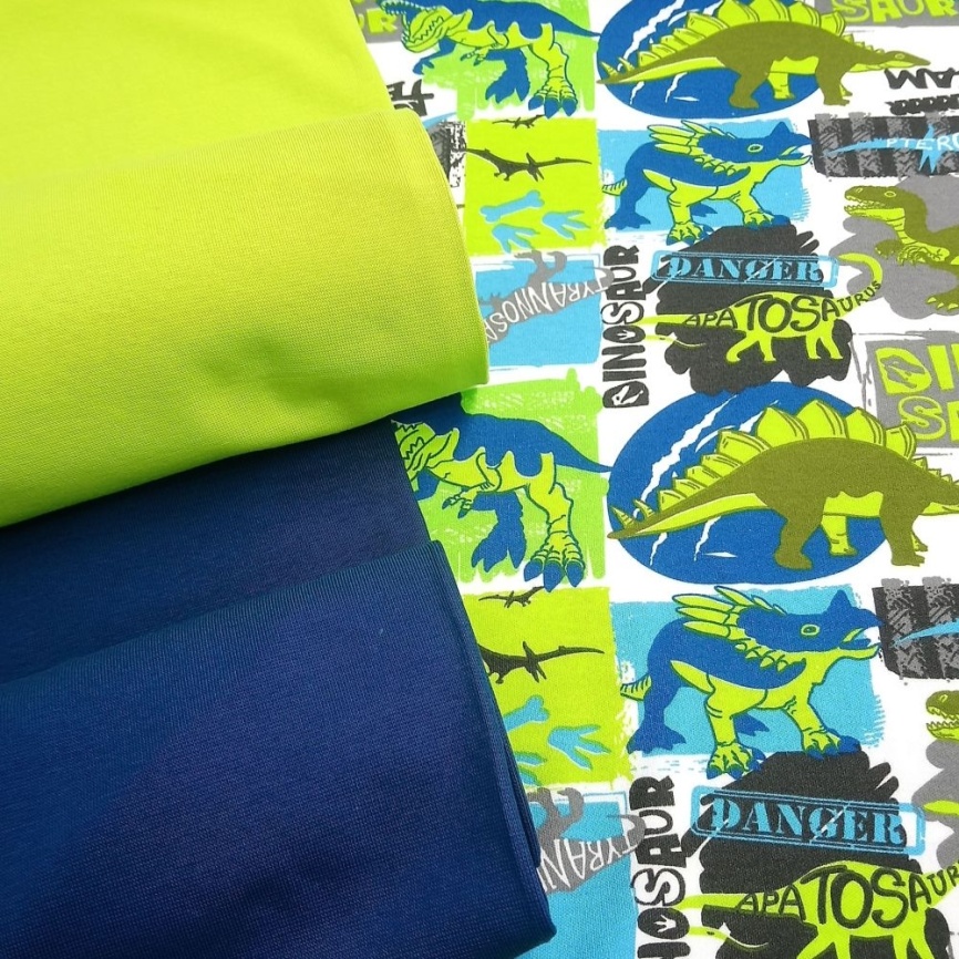 Трикотаж Интерлок Динозавры фото 2